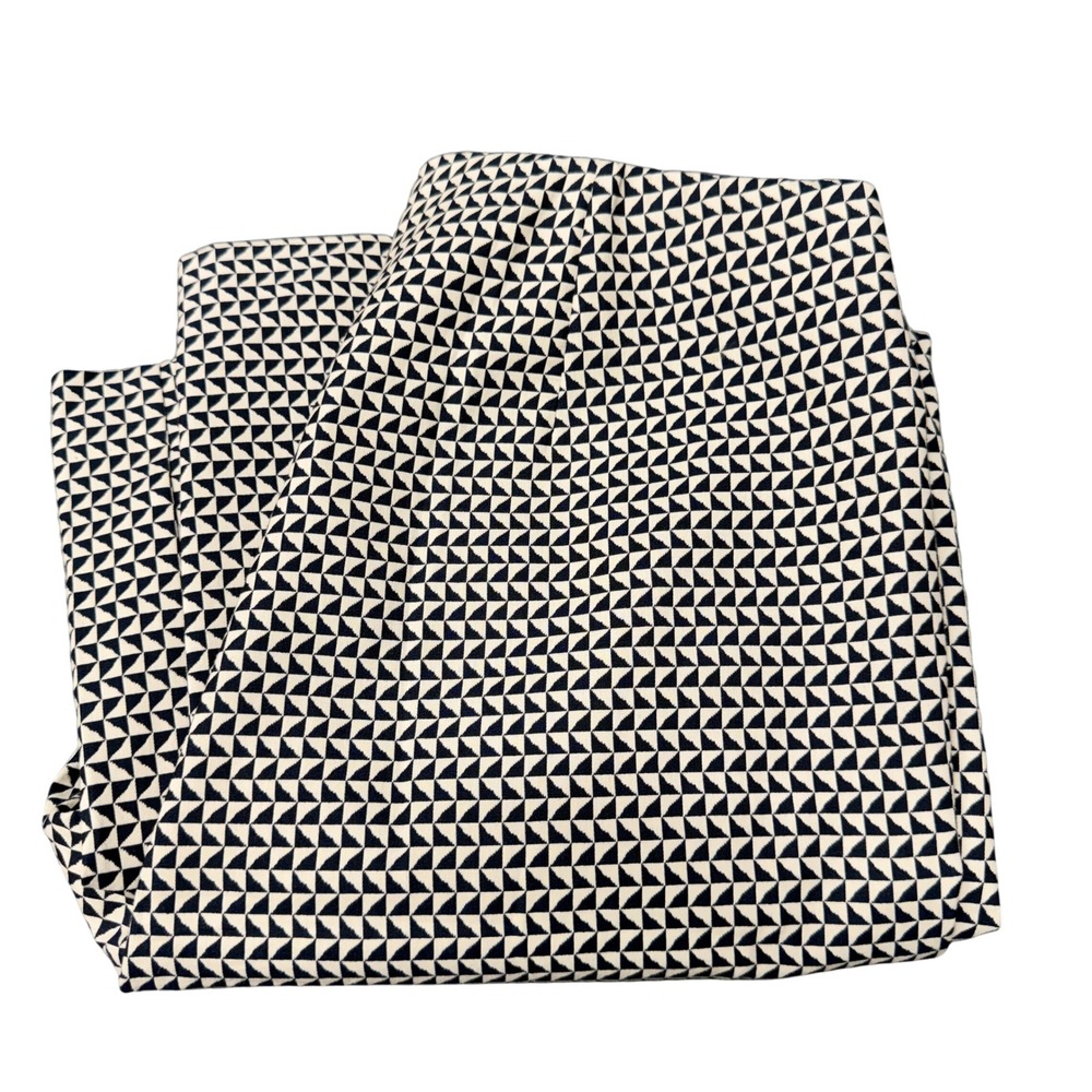 Theory Pants Womens 4 Navalane Arlington Navy Blue White Geometric Classic